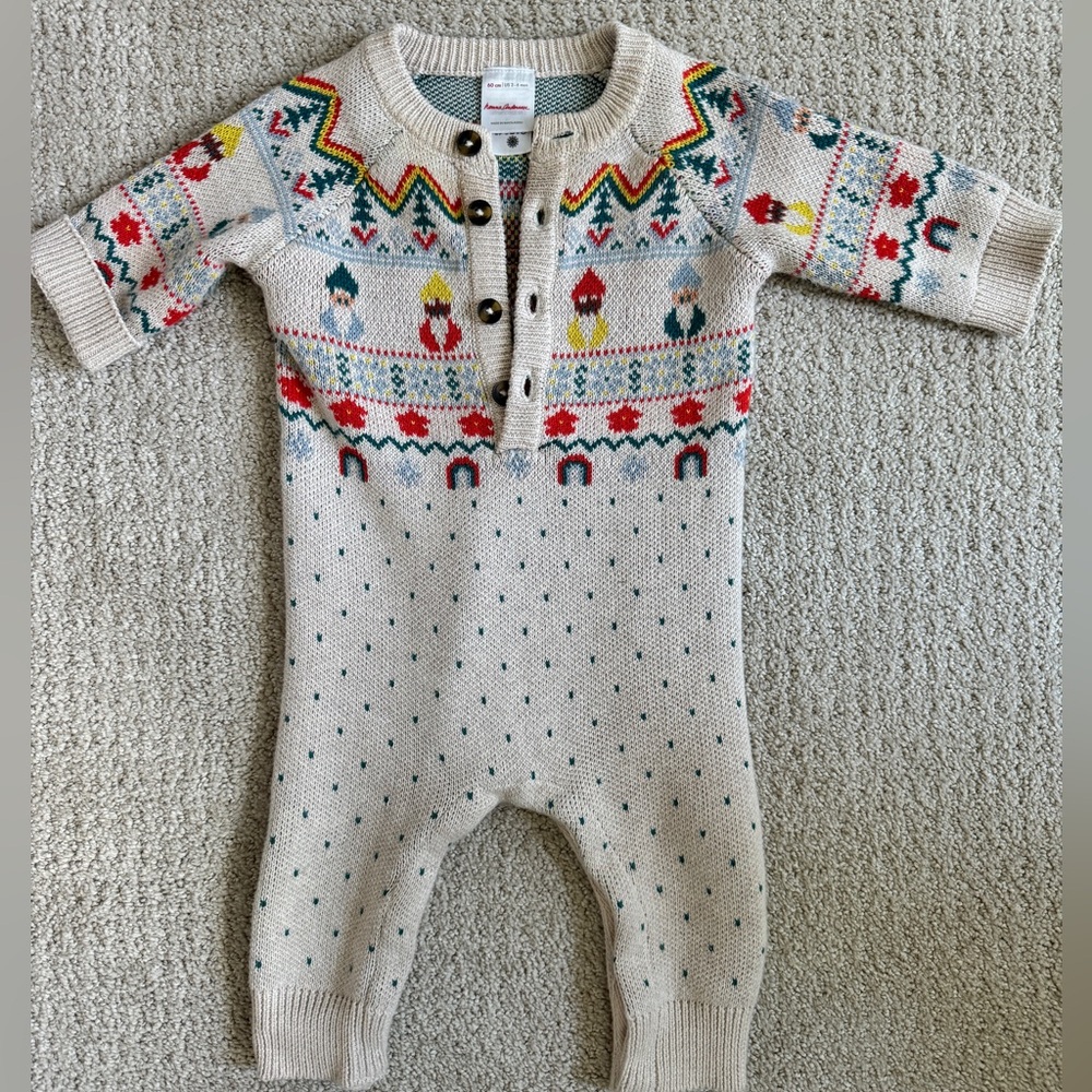 Hanna Andersson winter sweater onesie